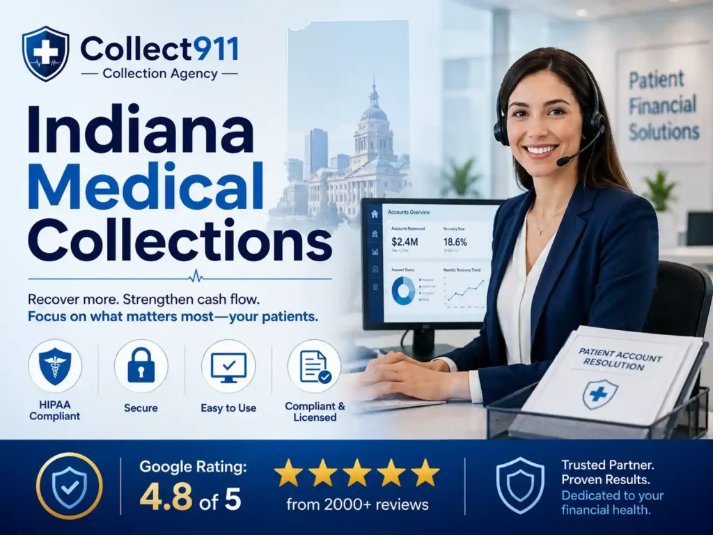 Collect911 — highly rated Indiana medical collection agency for HIPAA-compliant patient balance recovery